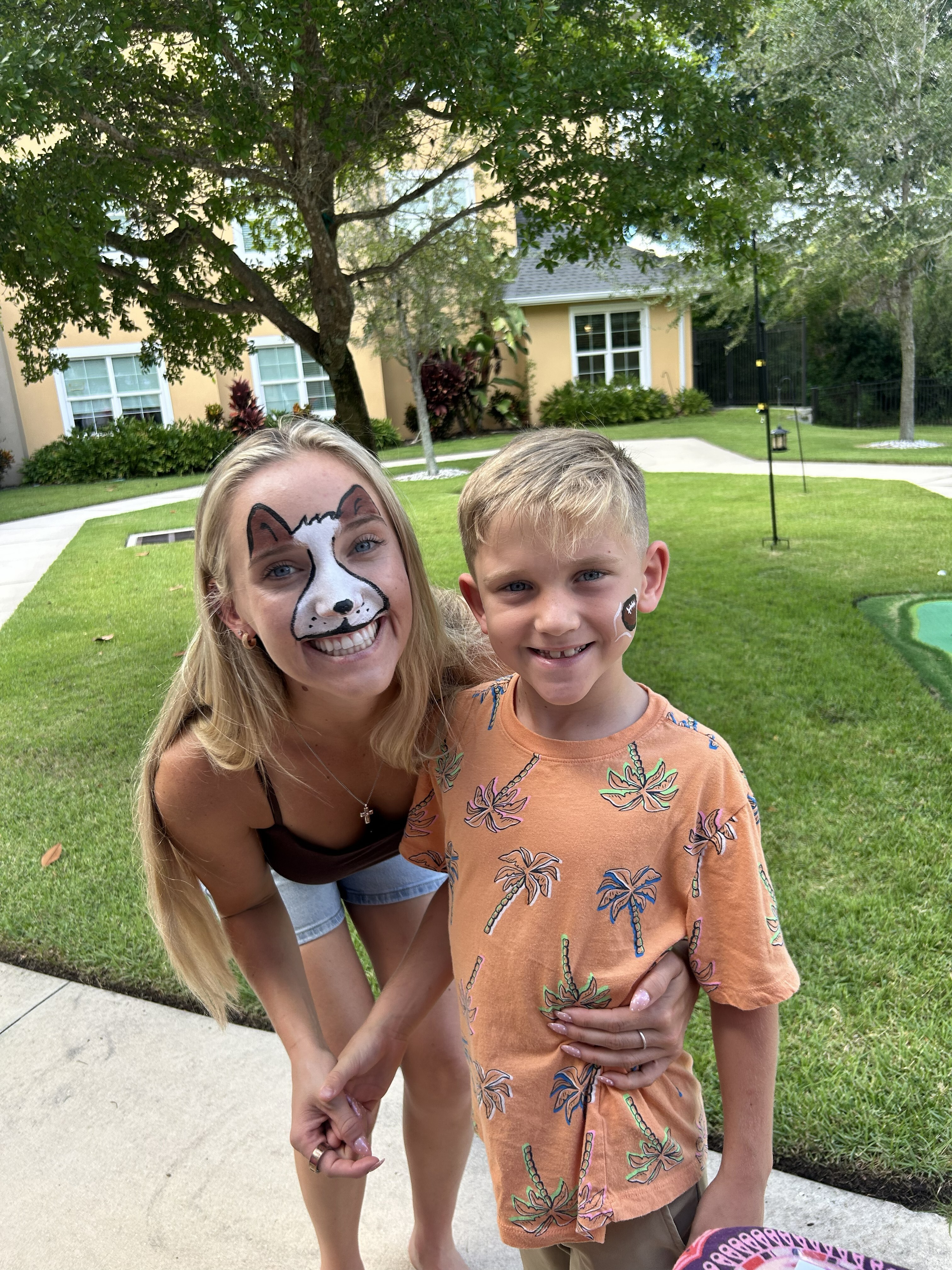 Brother and sister facepaint