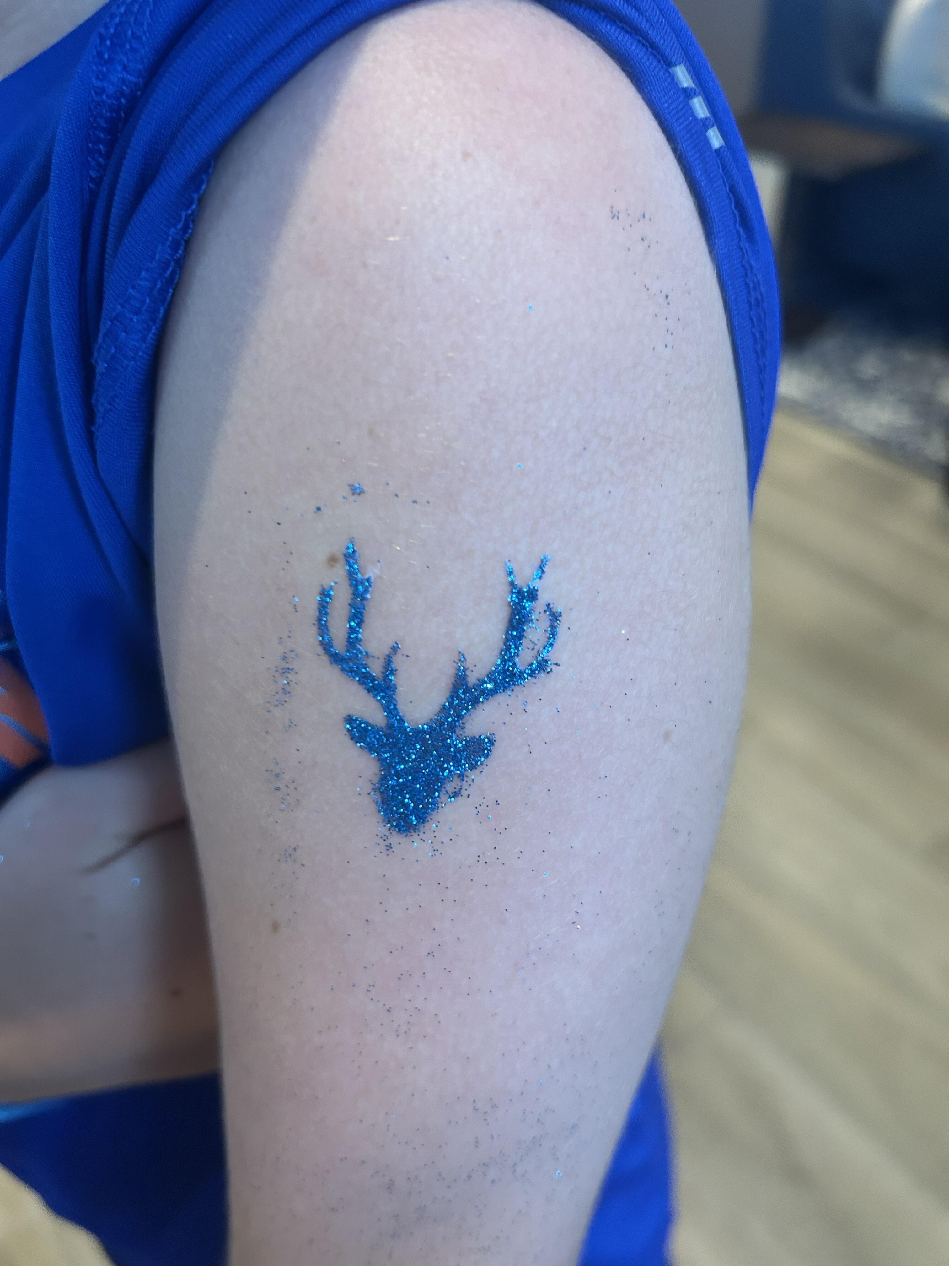 Deer glitter tattoo