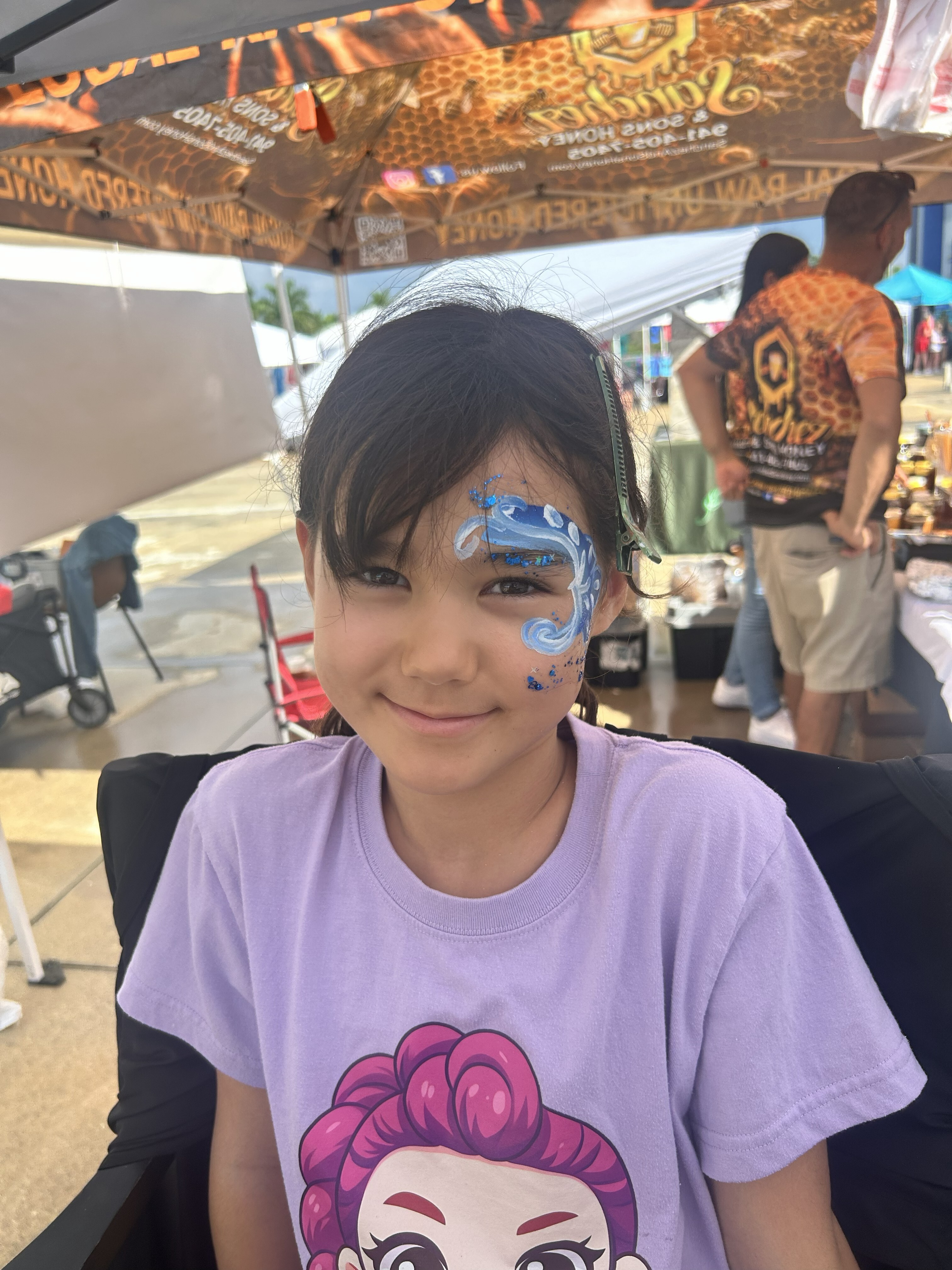 Eye ribbon facepaint