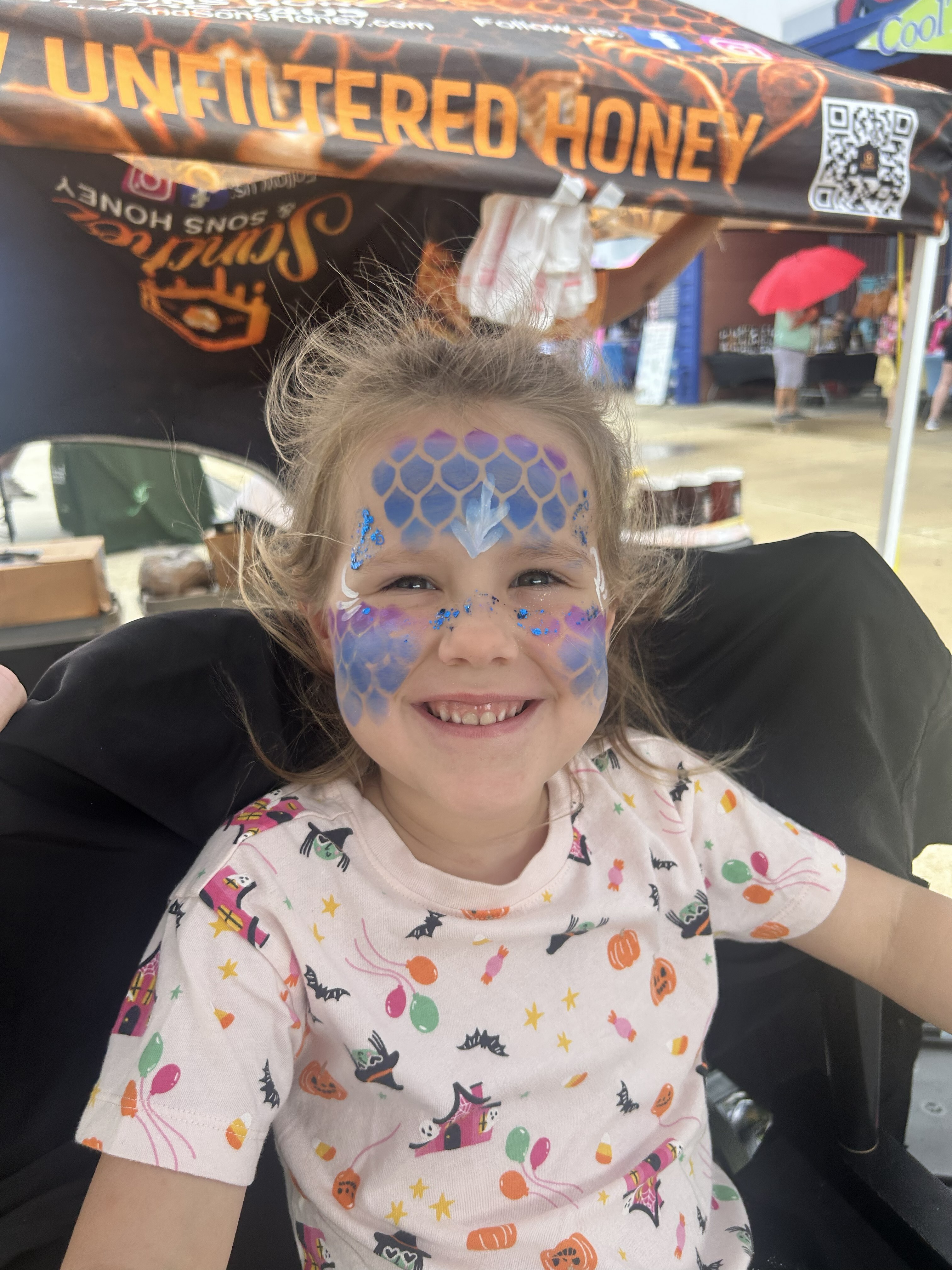 Happy mermaid facepaint