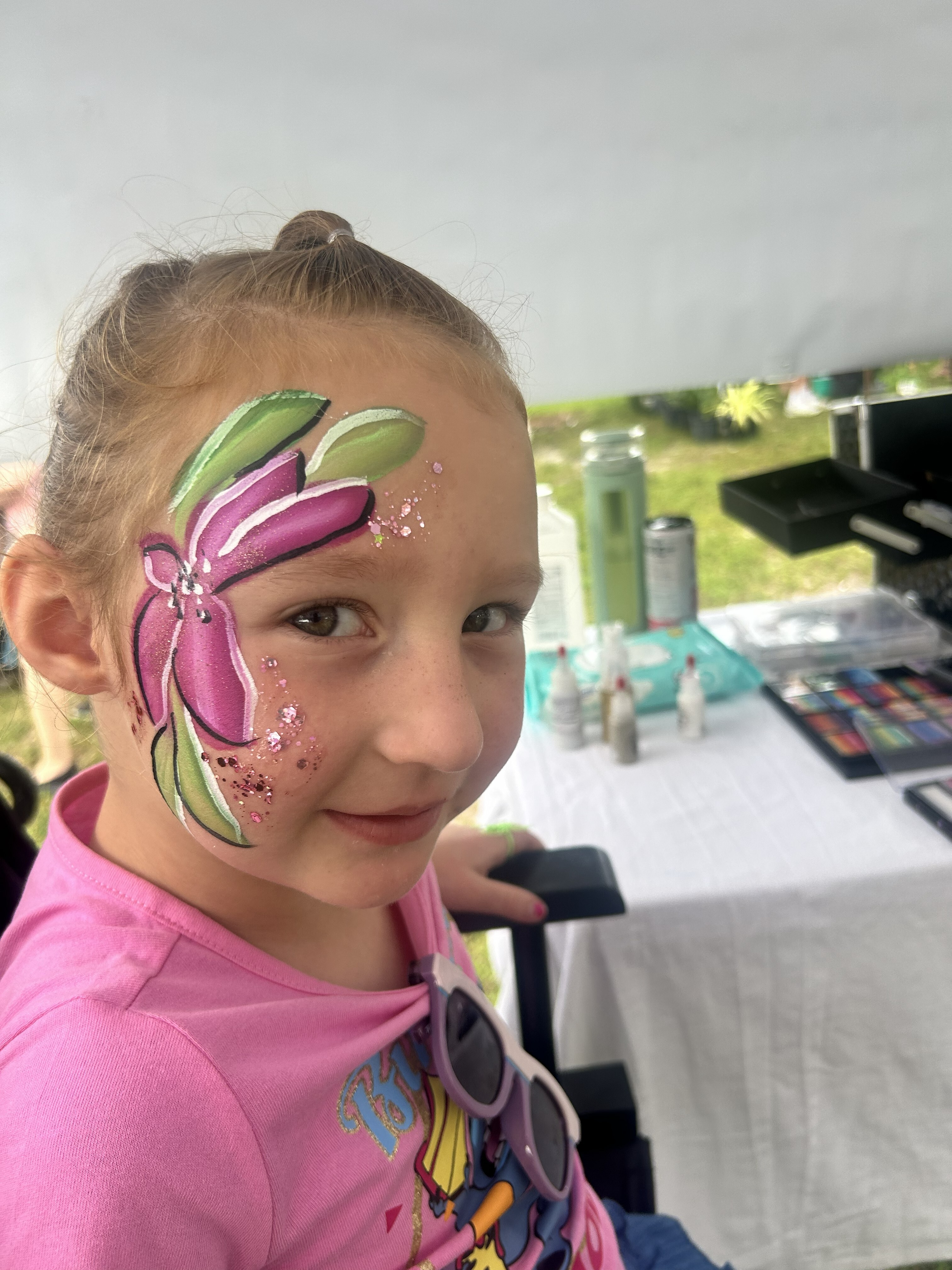 Pink Flower facepaint