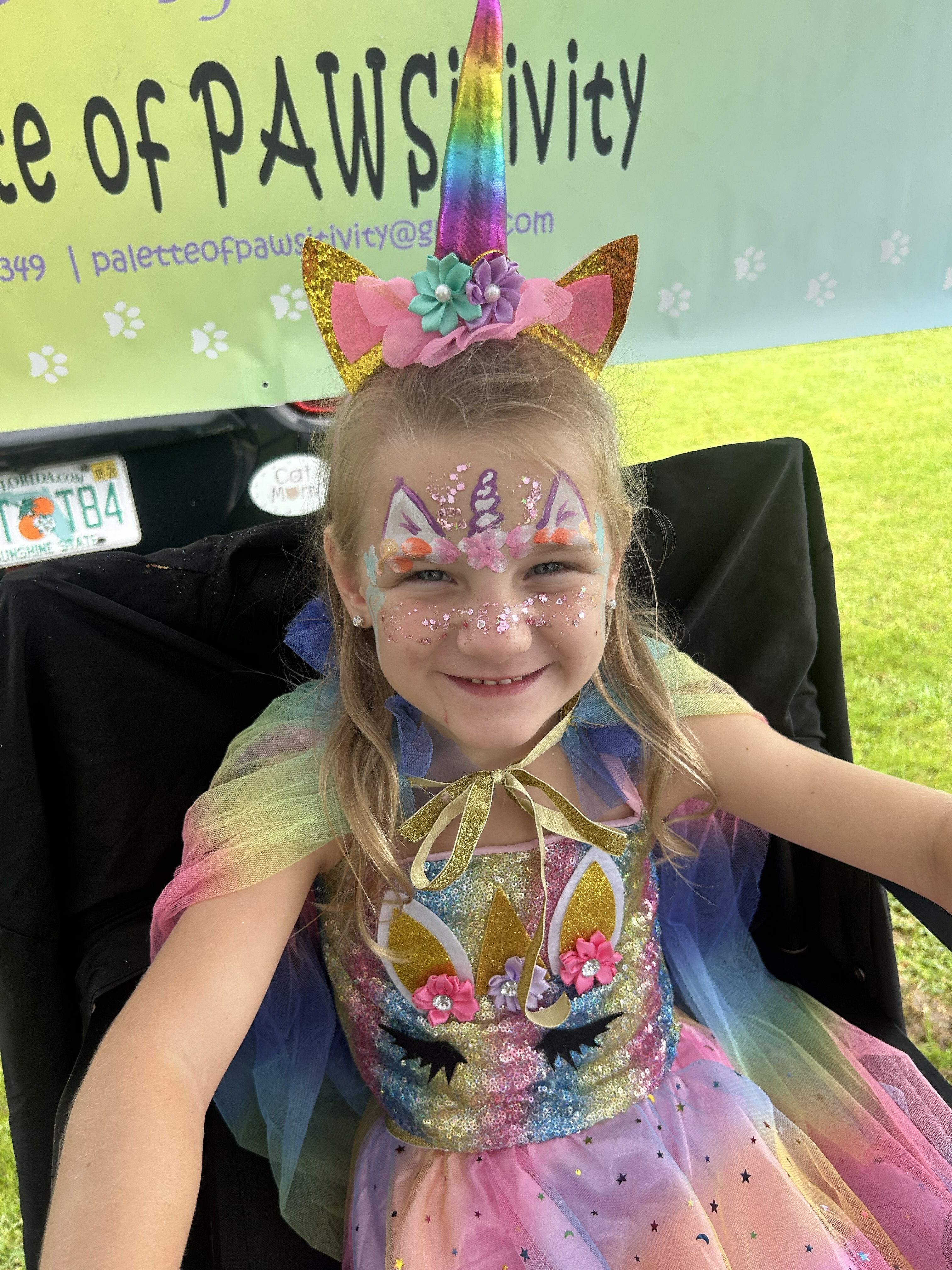 Rainbow Unicorn Face Paint