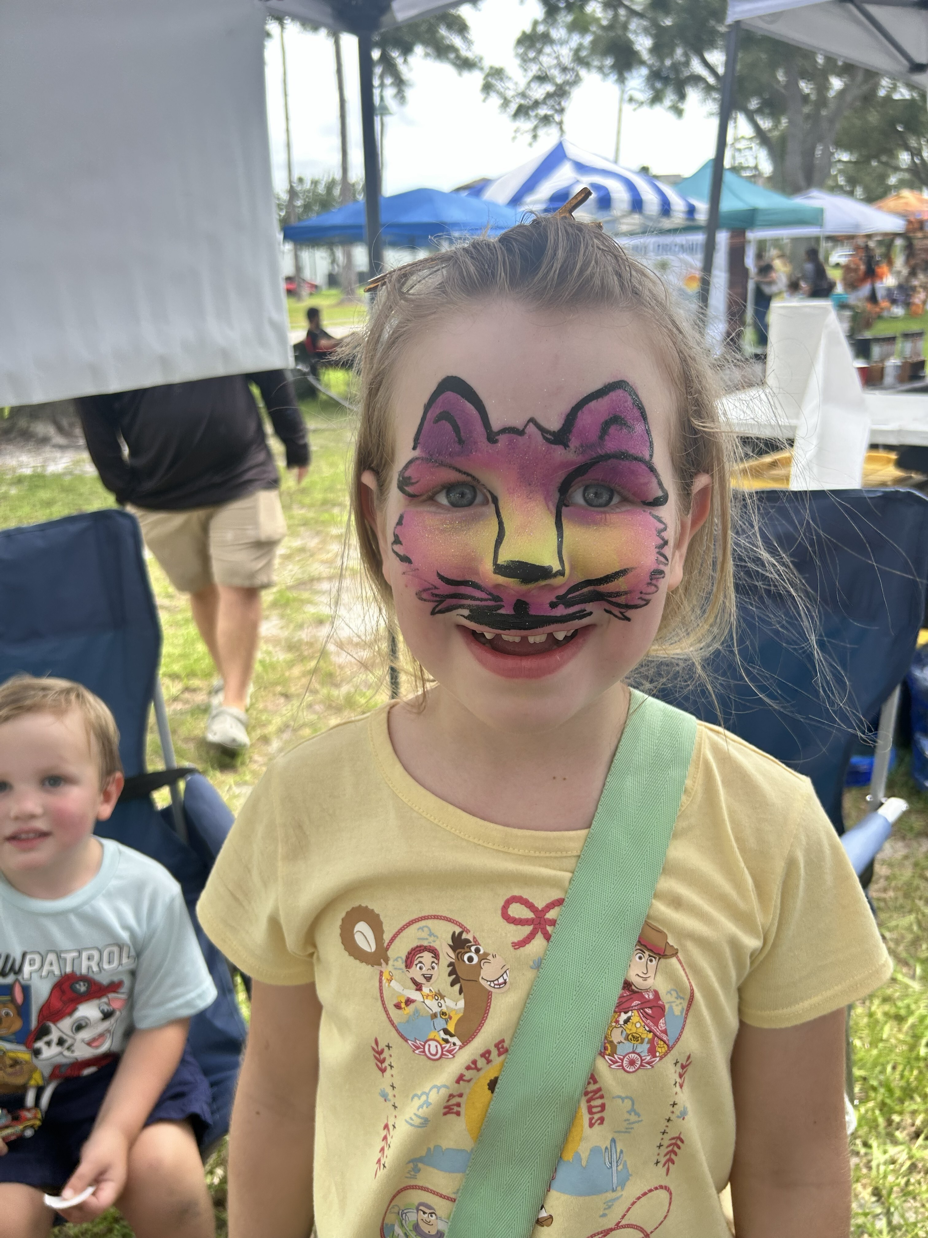 Rainbow cat facepaint