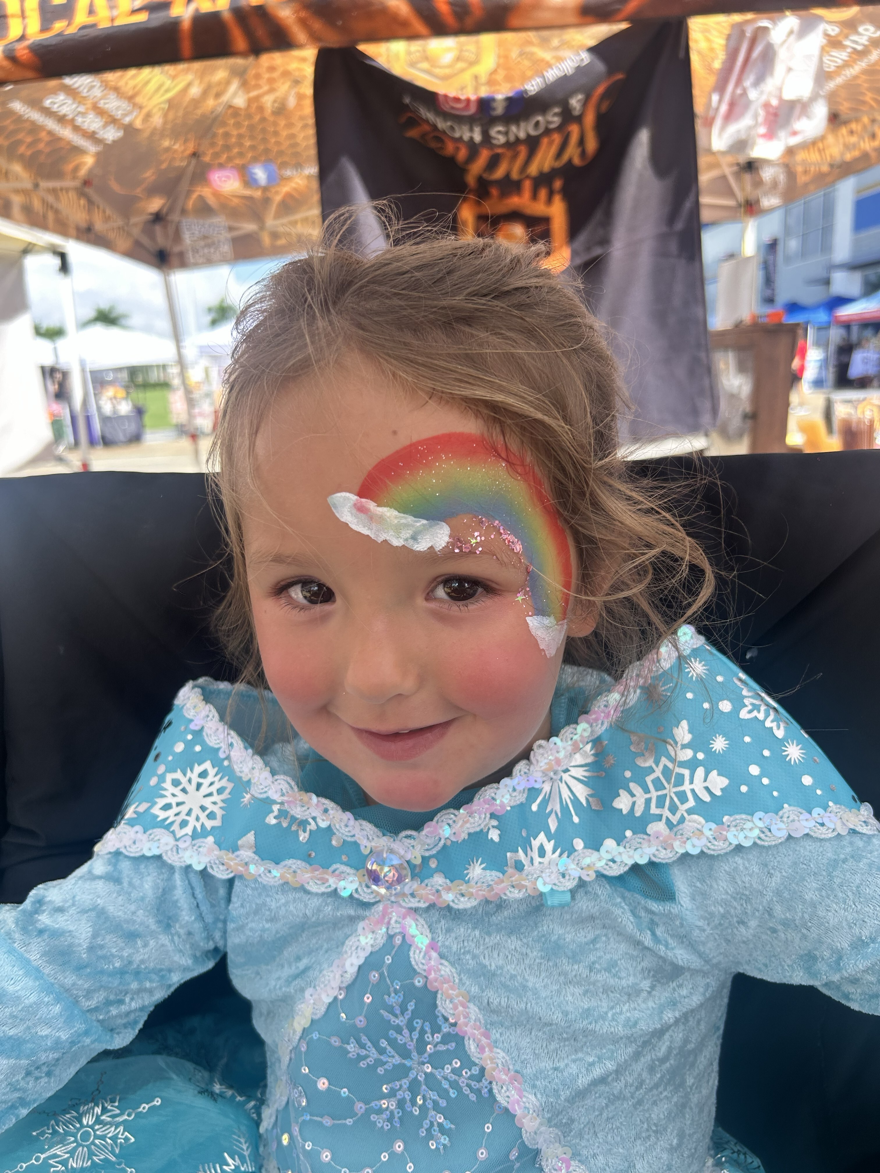 Rainbow facepaint