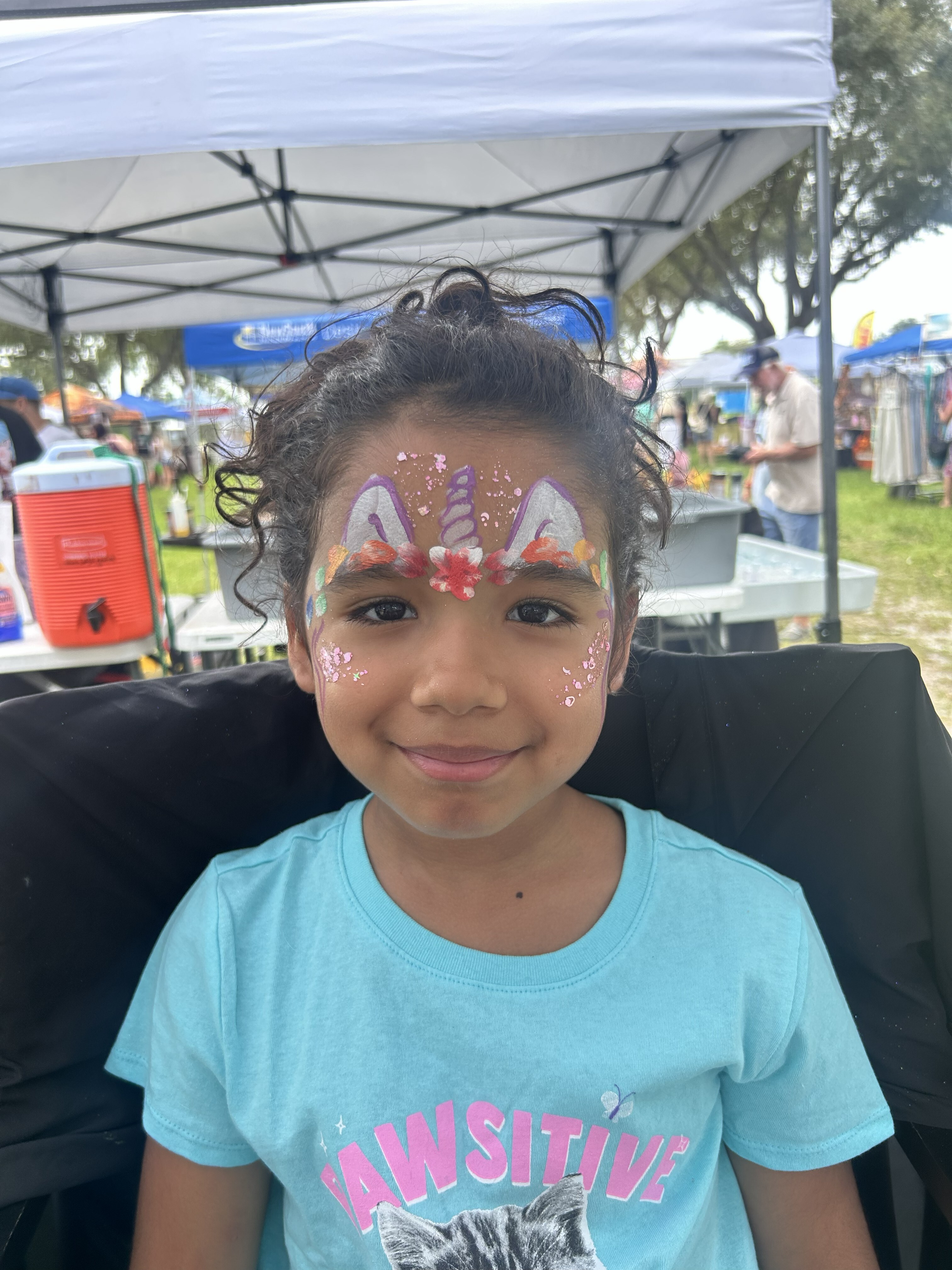Rainbow unicorn facepaint