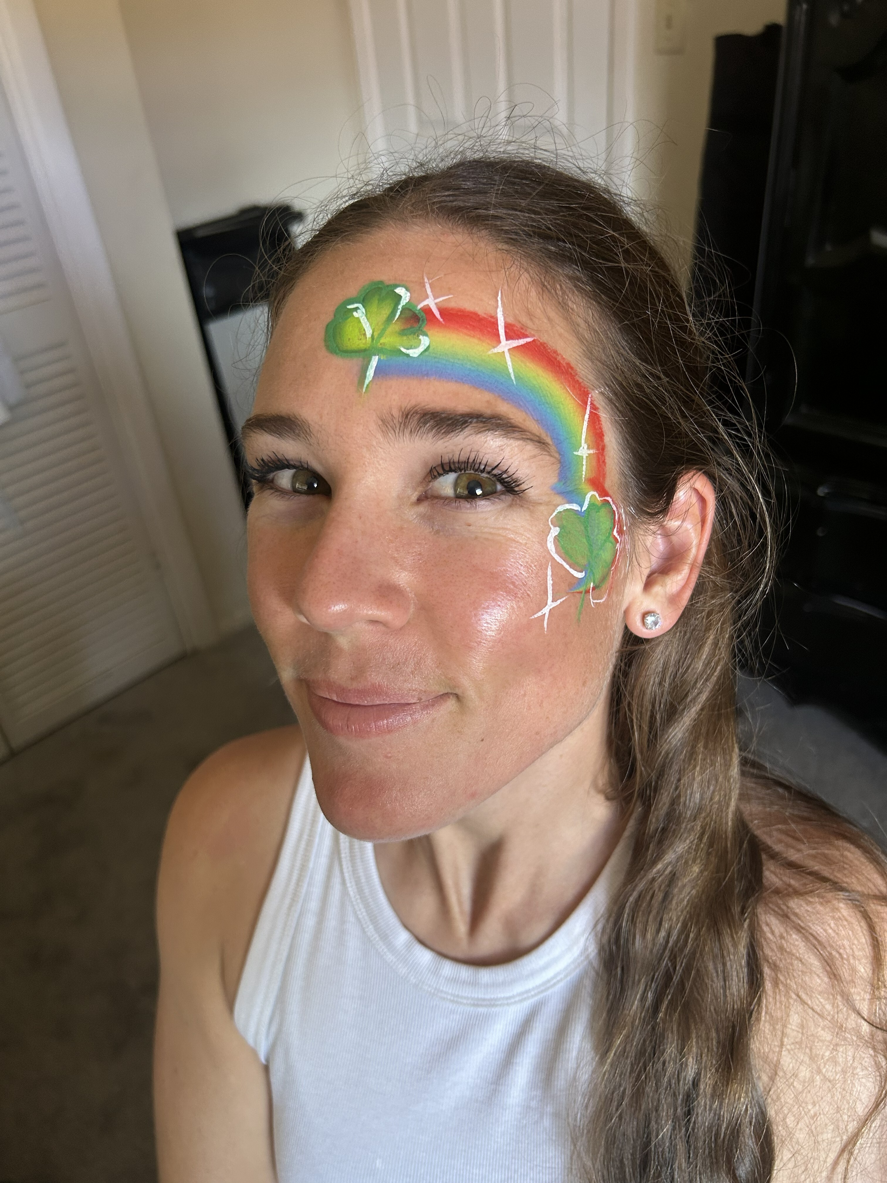 St Patricks Day Rainbow Facepaint
