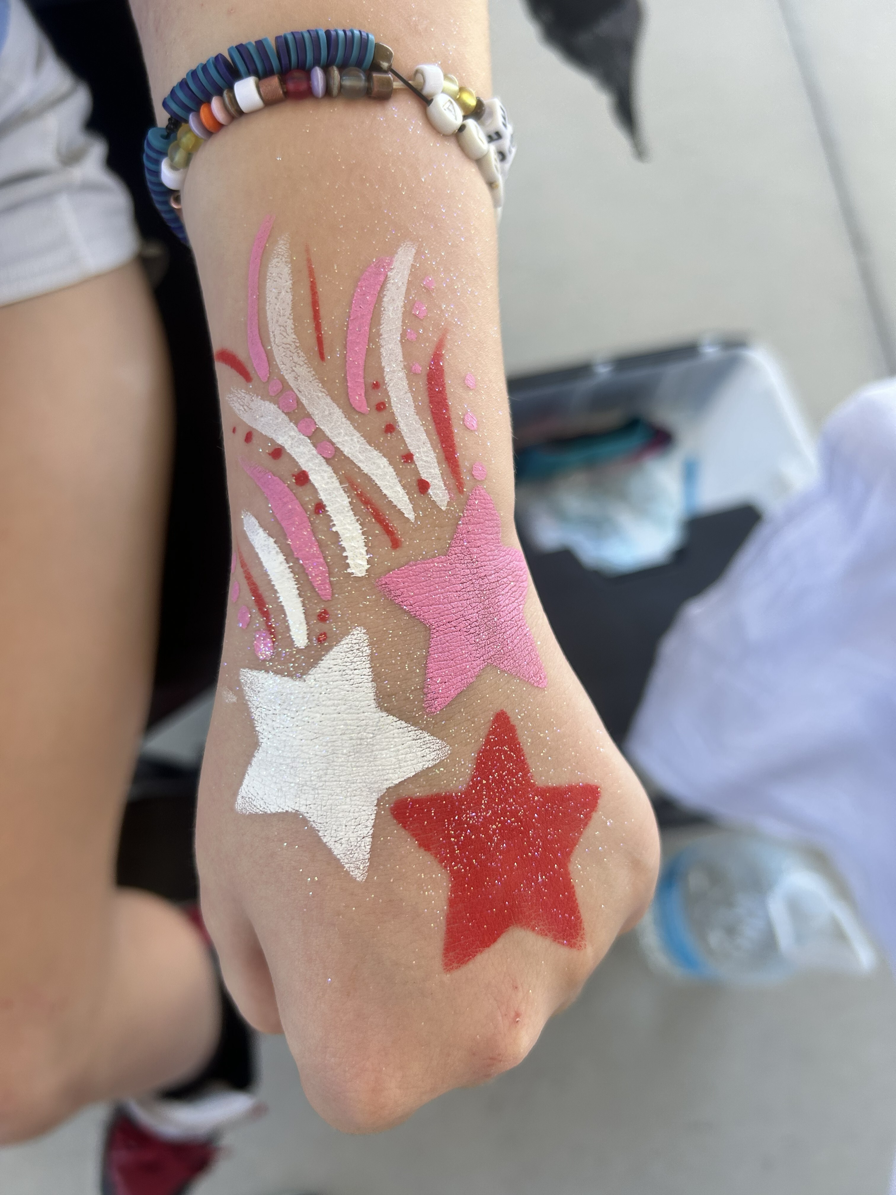Valentine Stars facepaint