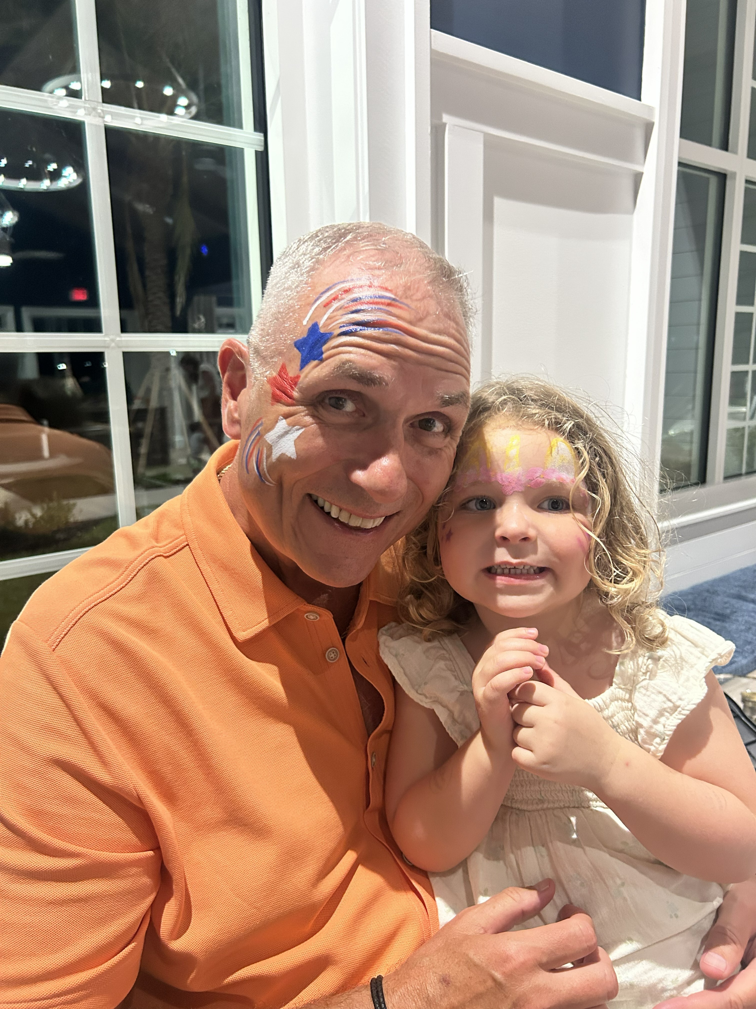 patriotic facepaint with unicorn