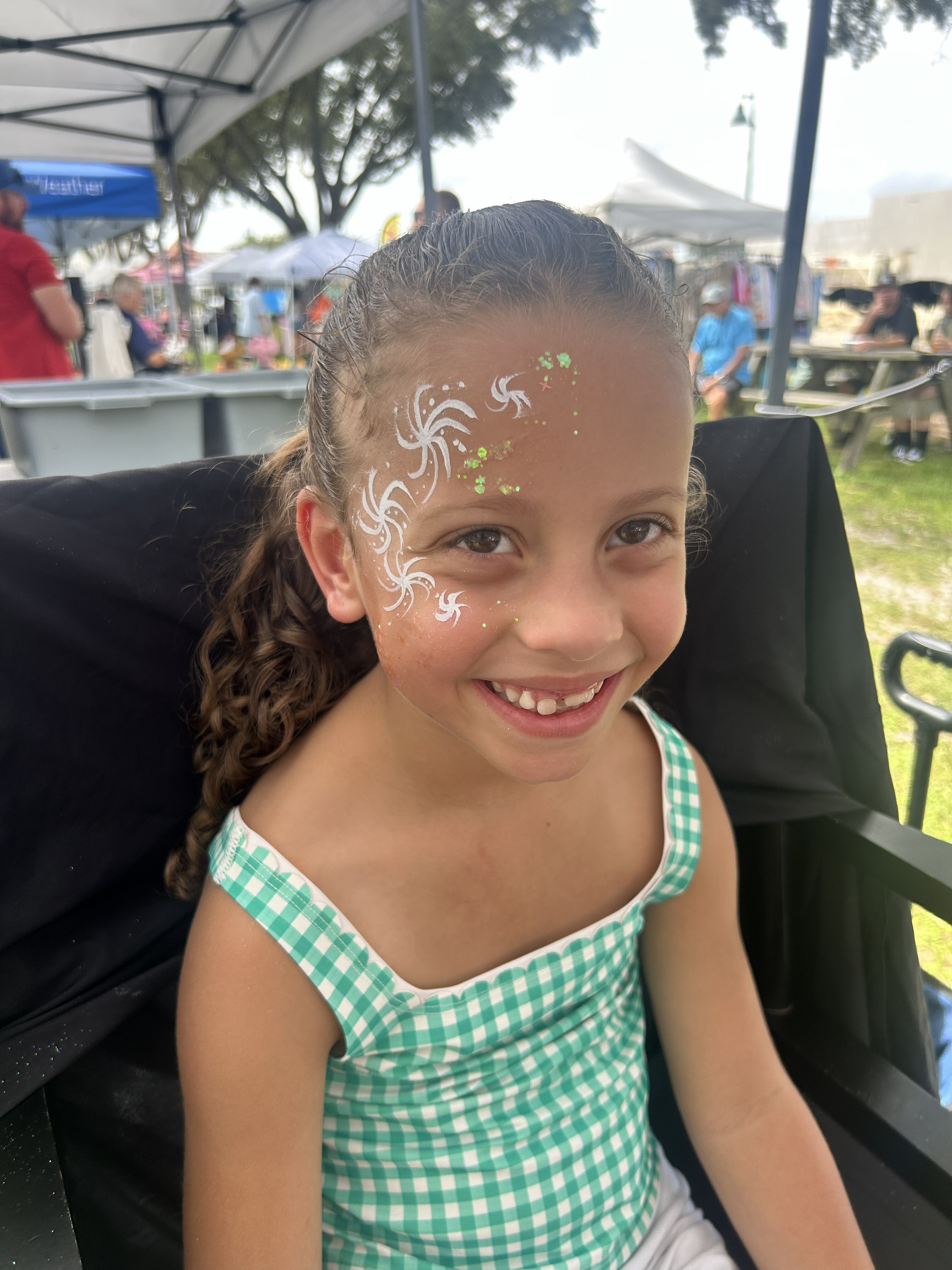 simple firework facepaint