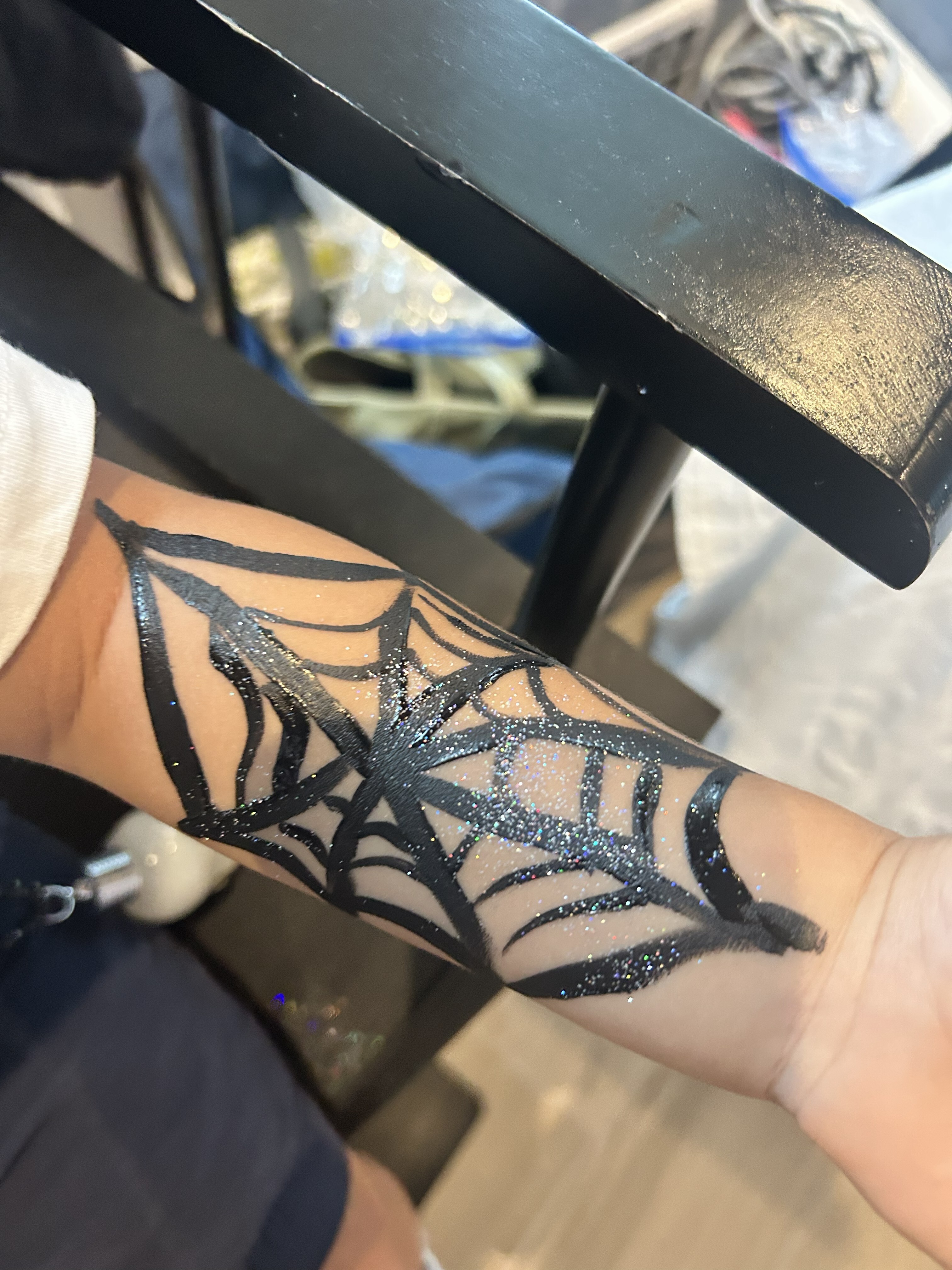 spiderweb facepaint